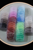 GRADIENT COLORED WIRE RING HAIR BAND SET, 9 PCS PER 1 PACK