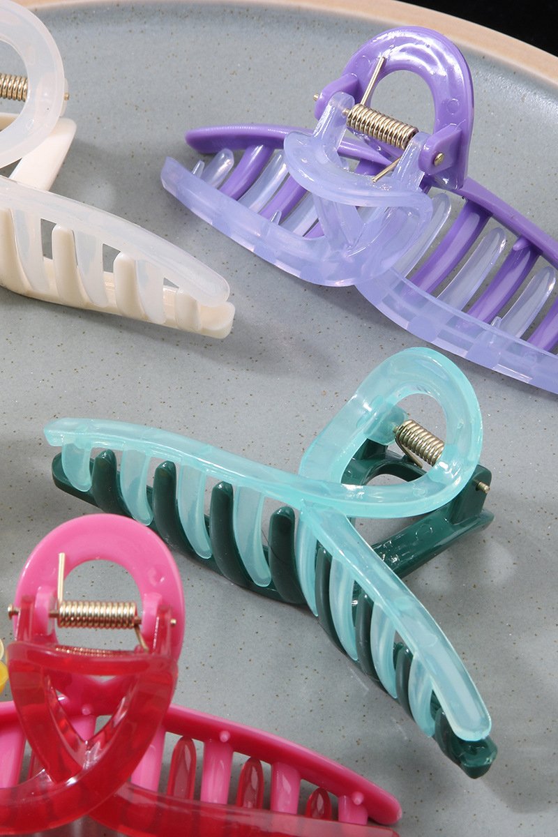 TWO TONE COLOR CASUAL HAIR CLAW HAIR CLIP