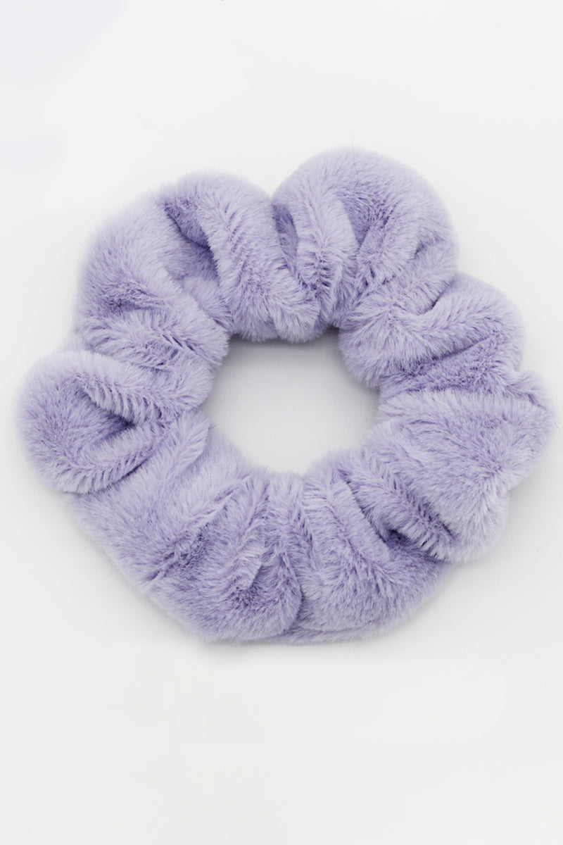 FLUFFY PLEATED SCRUNCHIE HAIR TIE