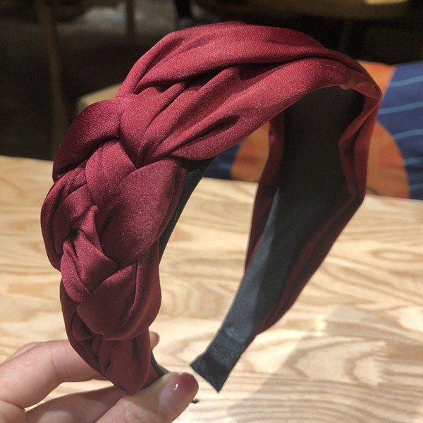 TRENDY SOLID TWIST KNOTTED CASUAL HEAD BAND