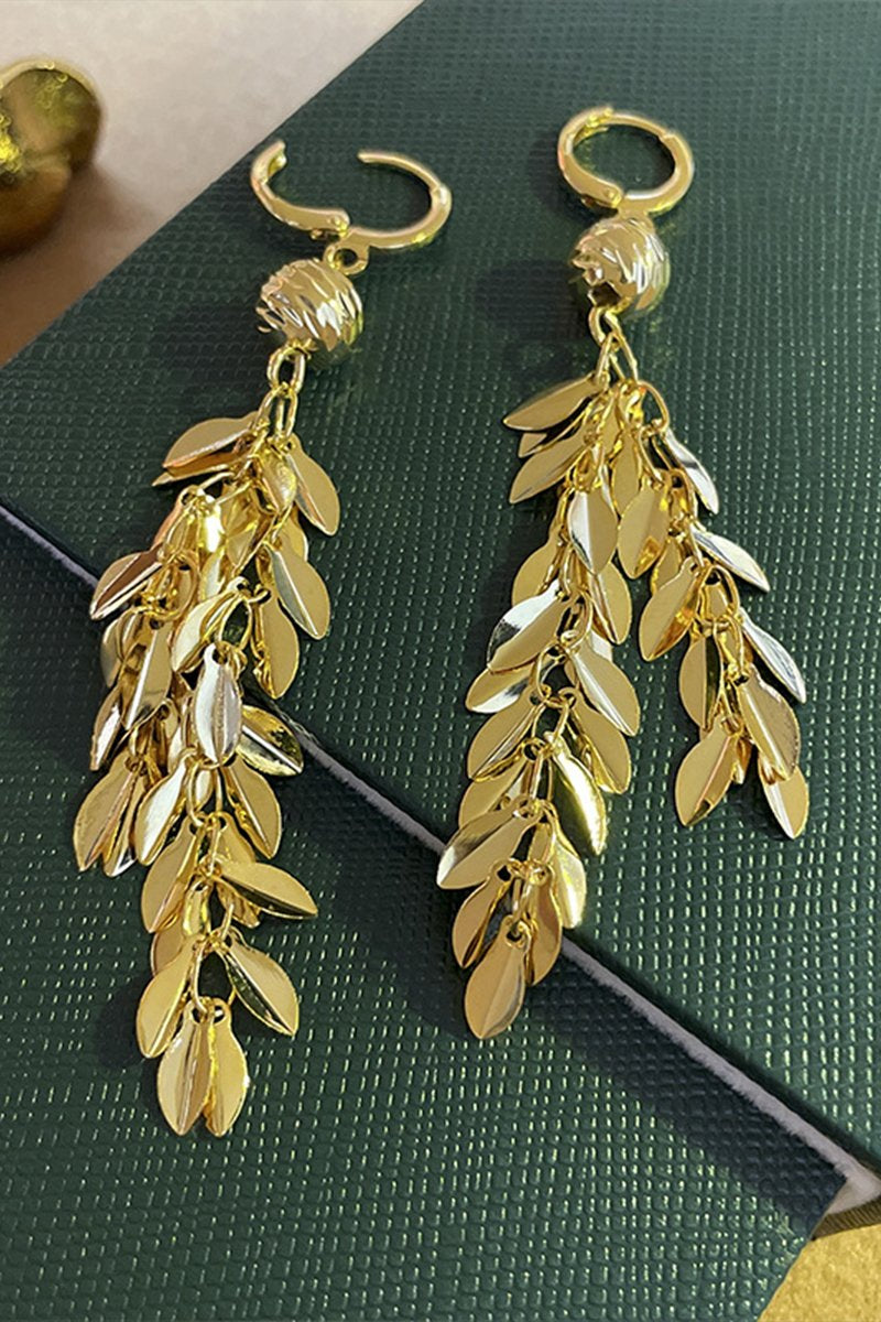 LEAVES DROP FASHION EARRINGS