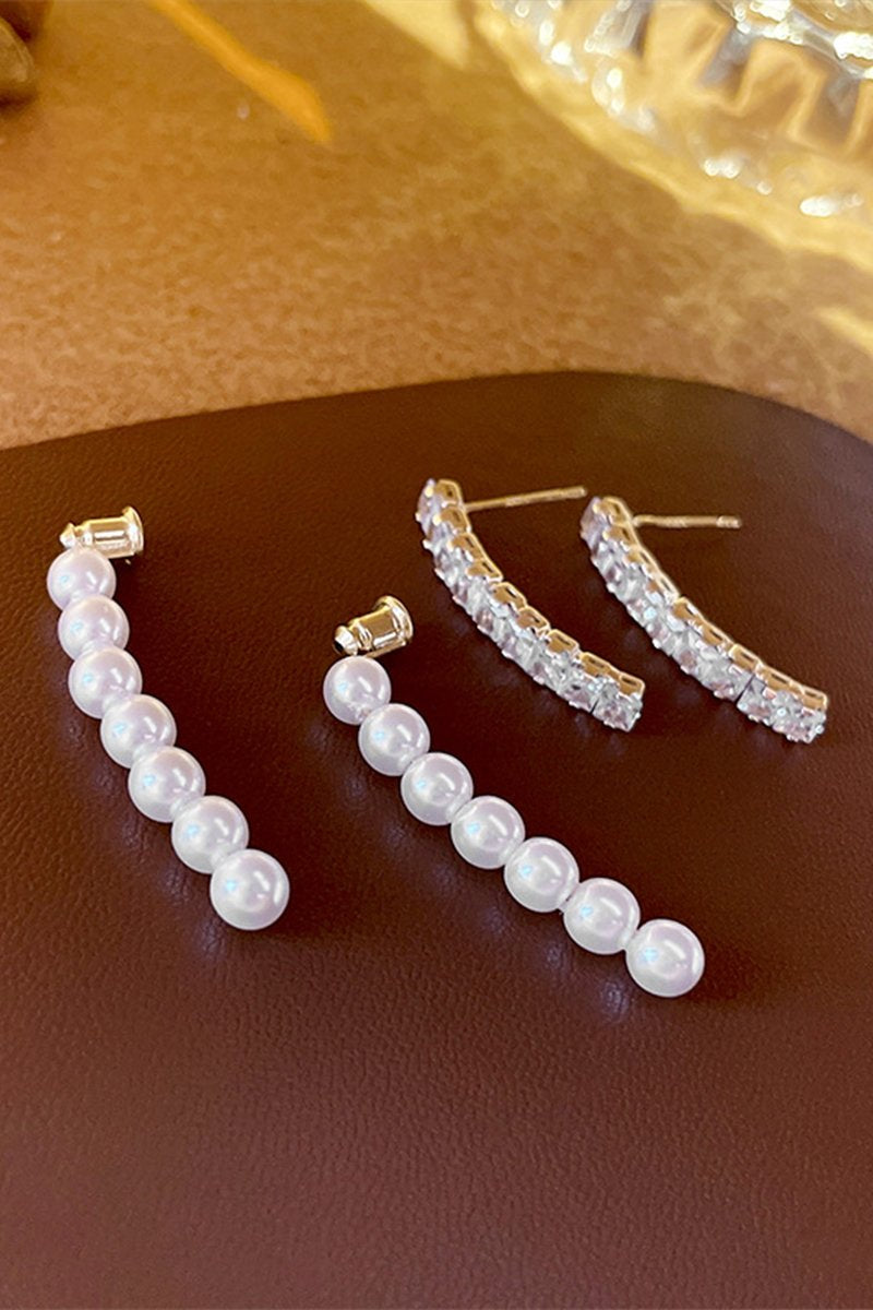 DOUBLE STUD DANGLE EARRINGS