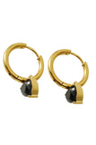 18K GOLD PLATED STAINLESS STEEL EARRINGS, SIZE
