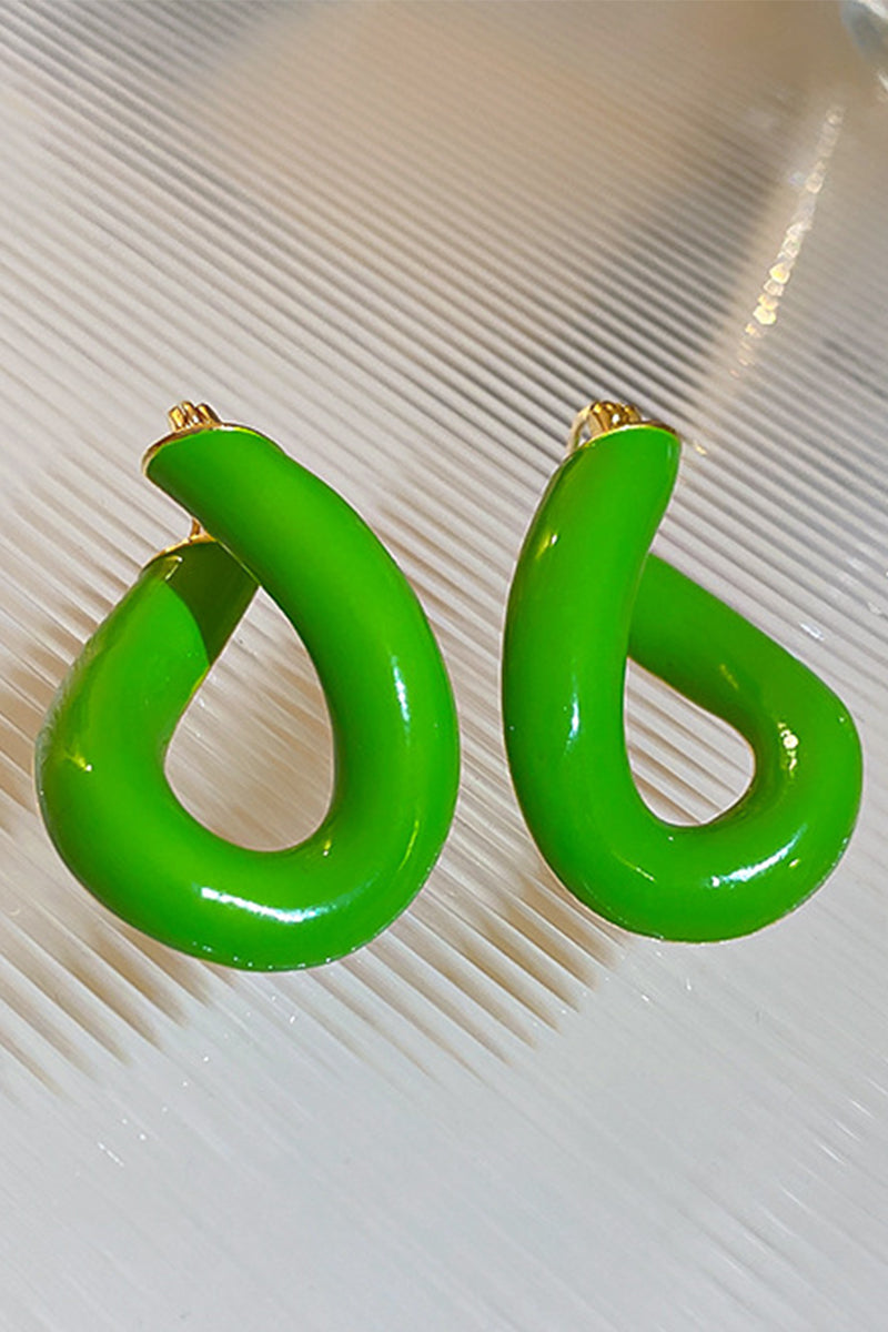 RETRO TWISTED U SHAPED EAR BUCKLEEARRINGS