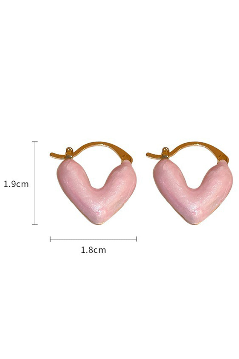 HEART DECOR HOOP EARRINGS