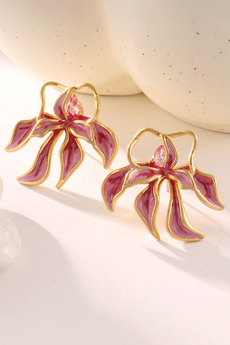 FASHION LIGHT LUXURY ORCHID EARRINGS