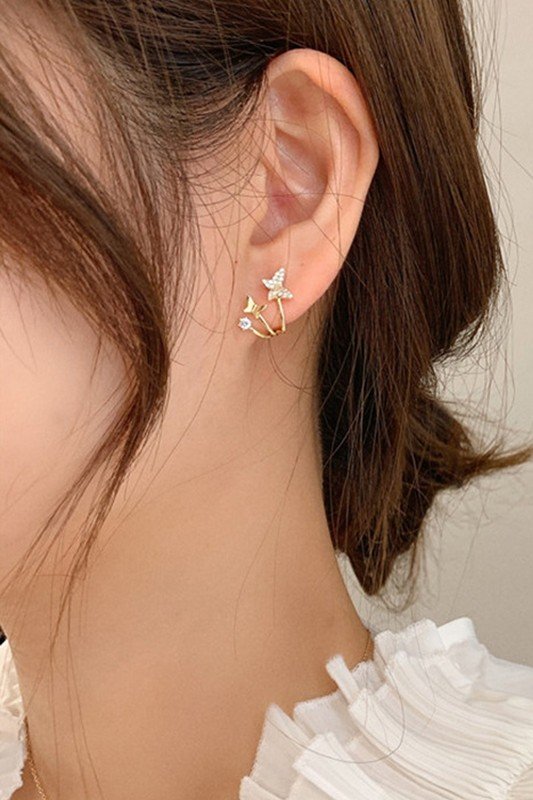 FASHIONABLE SMALL STYLE BUTTERFLY EARRINGS