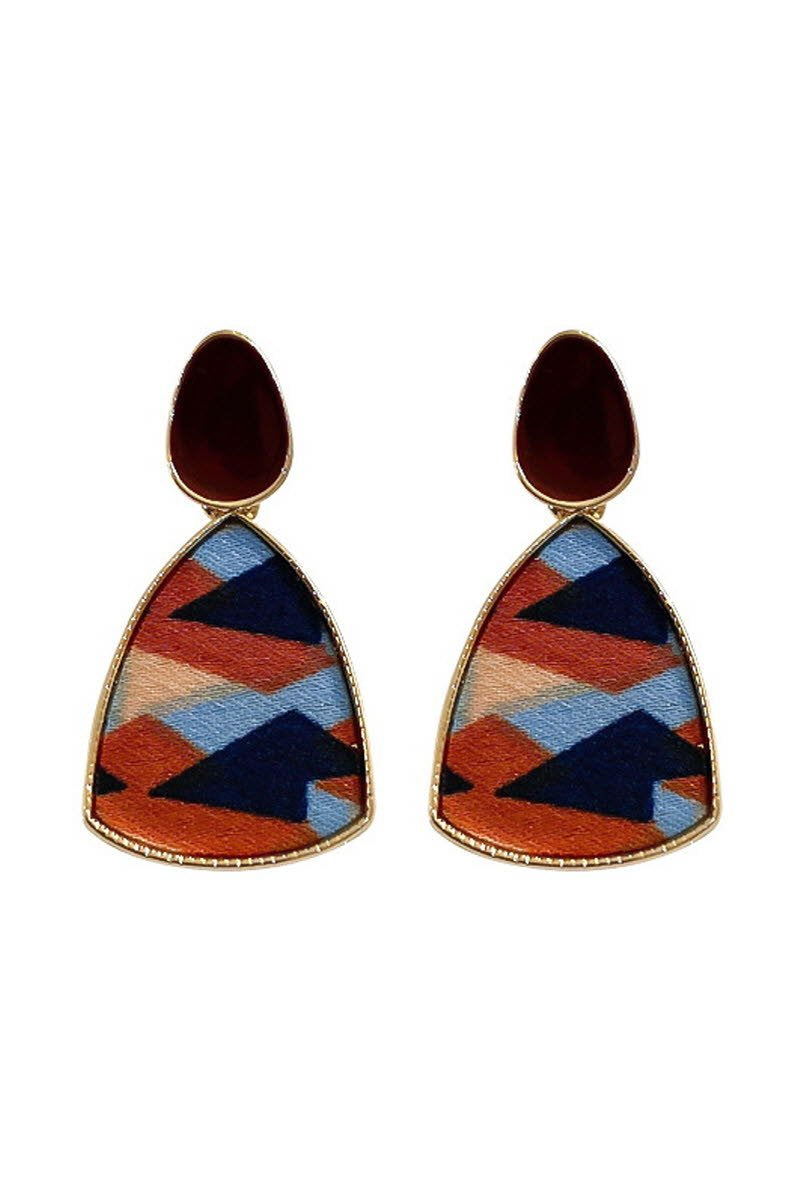 RETRO CONTRAST COLOR PAINTING EARRINGS