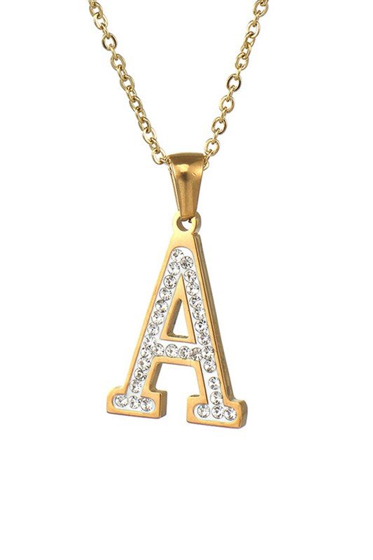 FASHION ALPHABET PENDANT NECKLACE