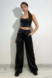 WOMEN LOOSE FIT WIDE LEG CASUAL DAILY FALL PANTS