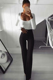 WOMEN'S CASUAL SPORTY ATHLEISURE FLARE CHINOS BELL BOTTOM WIDE LEG FULL LENGTH PANTS WEEKEND YOGA STRETCHY PLAIN COMFORT MID WAIST SLIM