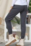 WAIST TIED CASUAL TRACK JOGGER LONG PANTS