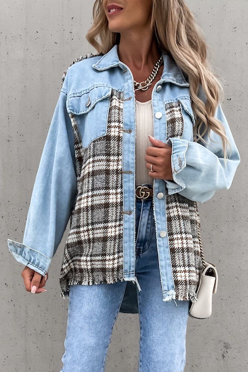WOMEN DENIM PATCHWORK PLAID JACKET
100% POLYESTER
SIZE S(2)-M(2)-L(2)-XL(2)
MADE IN CHINA