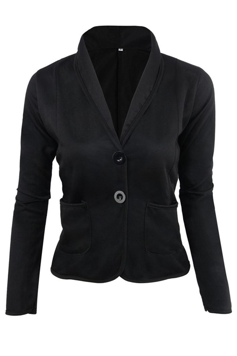 WOMEN DOUBLE BUTTON BLAZER - Doublju