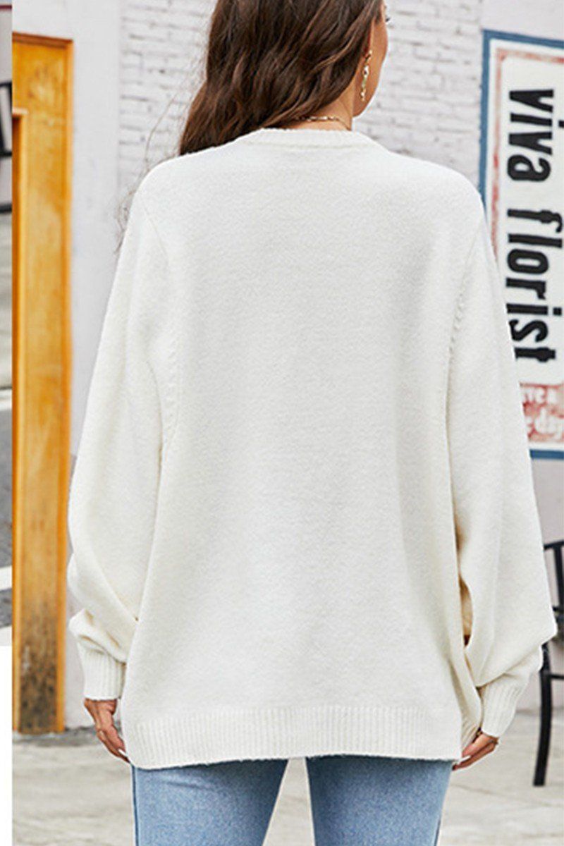 WOMEN RIBBED OVERSIZED LOOSE FIT PULLOVER TOP