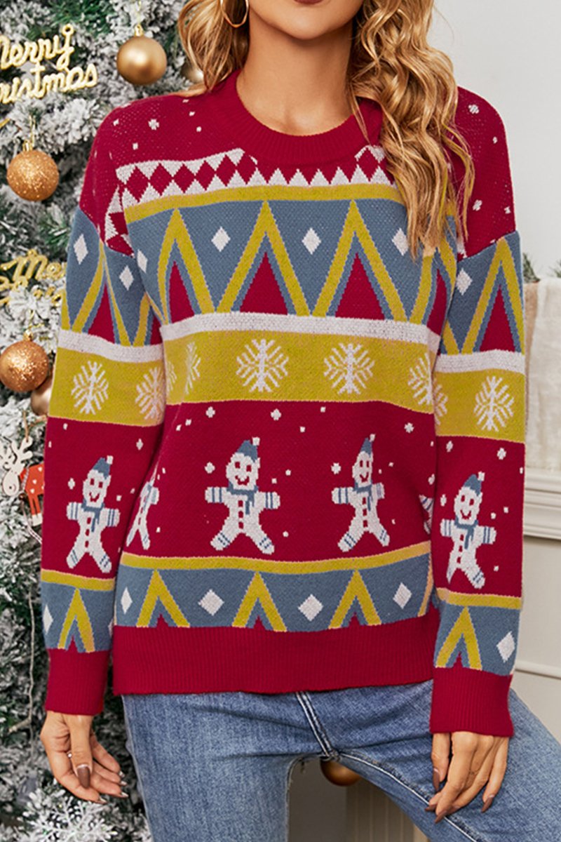 WOMEN CHRISTMAS WINTER SNOWMAN CUTE SWEATER