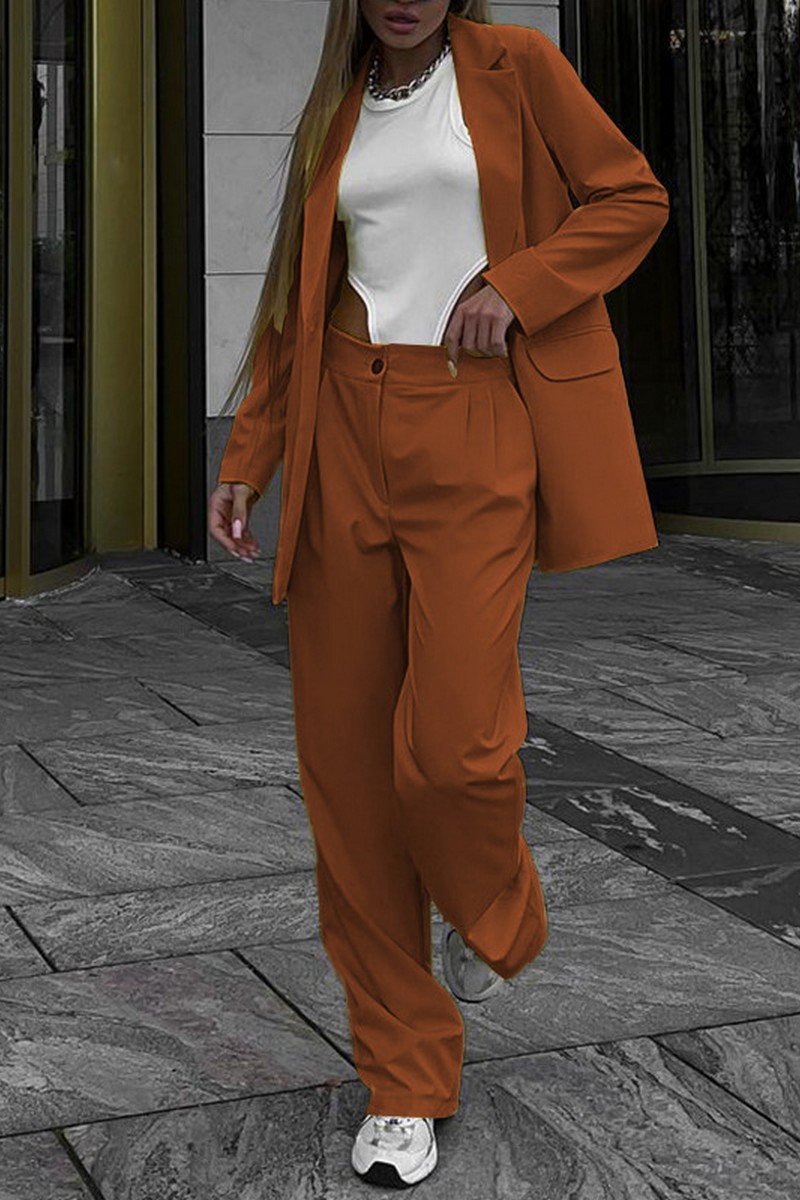 WOMEN OVERSIZED LOOSE FIT BLAZER AND PANTS SET