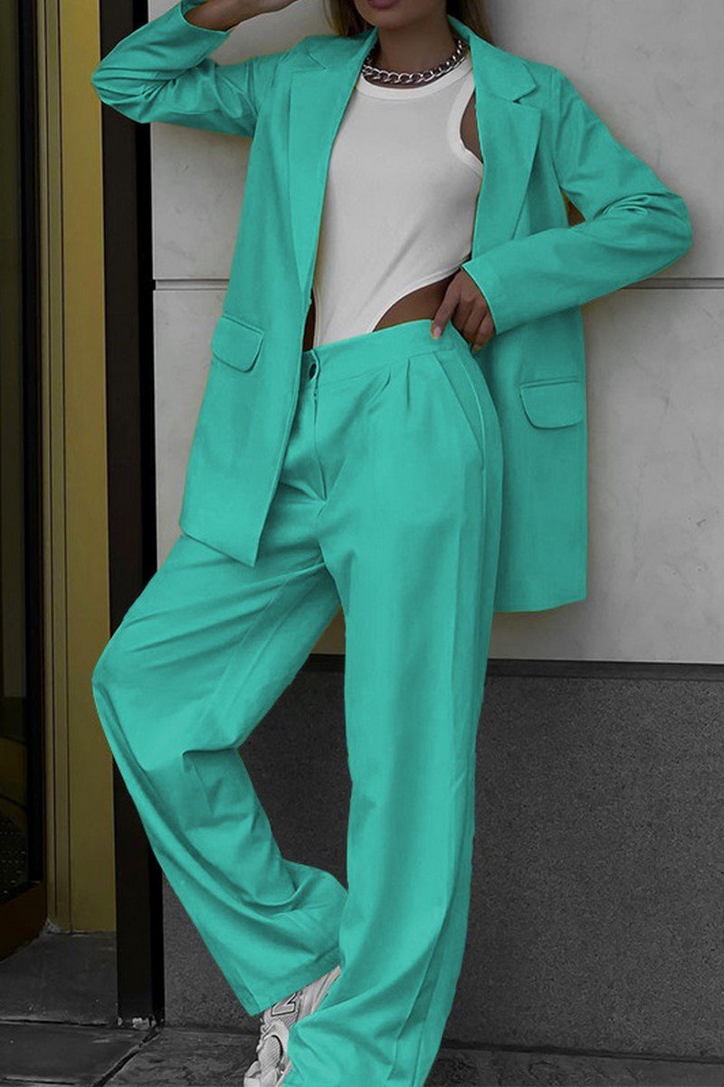 WOMEN OVERSIZED LOOSE FIT BLAZER AND PANTS SET