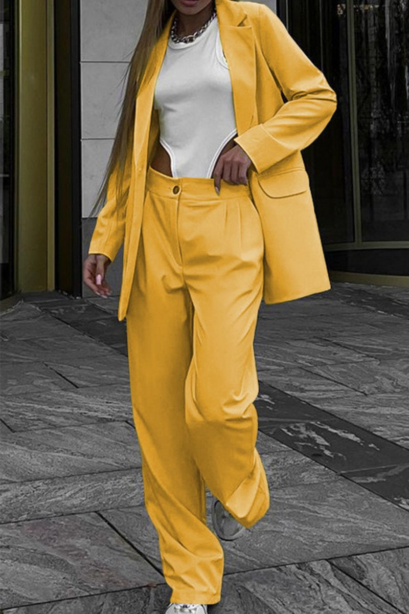 WOMEN OVERSIZED LOOSE FIT BLAZER AND PANTS SET