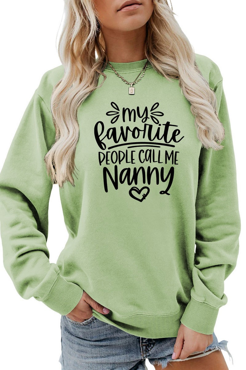 WOMEN LETTER PRINTING LONG SLEEVE PULLOVER