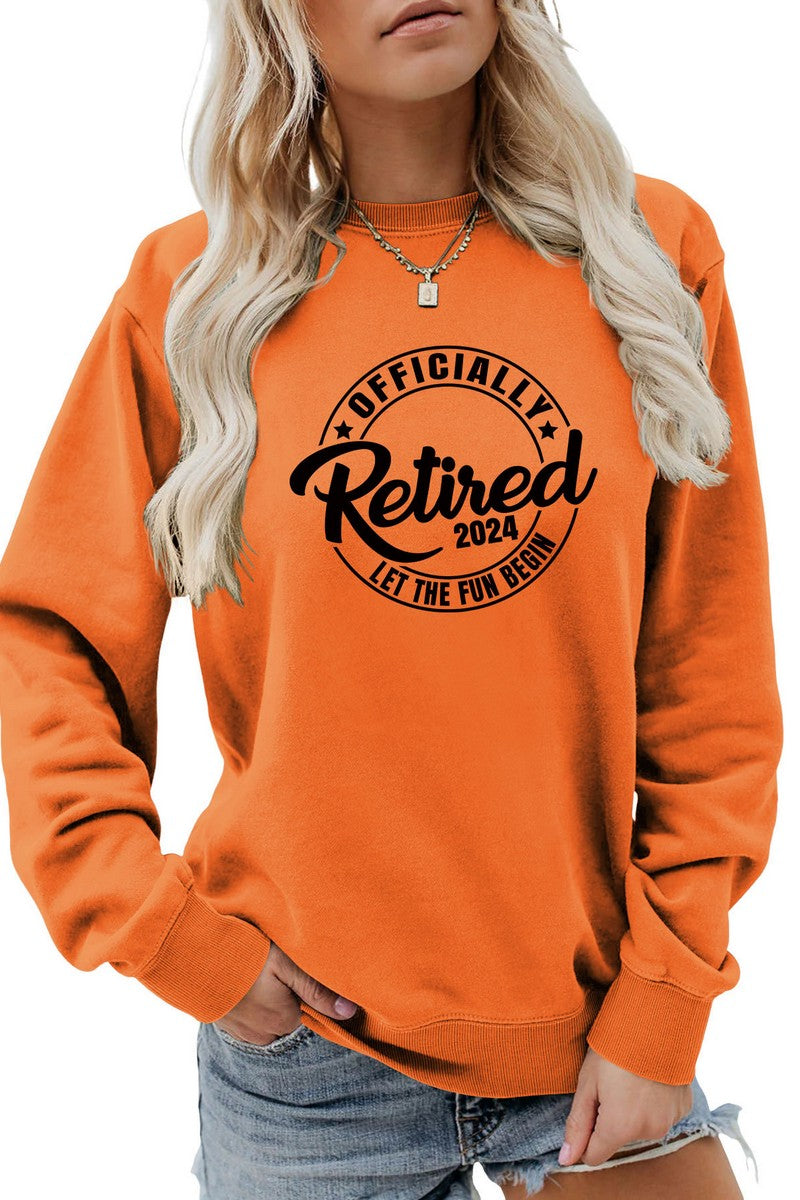 WOMEN LETTERING PRINT LOOSE FIT PULLOVER TOP