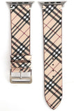 FASHION PLAID PATTERN LEATHER BAND FOR APPLE WATCH