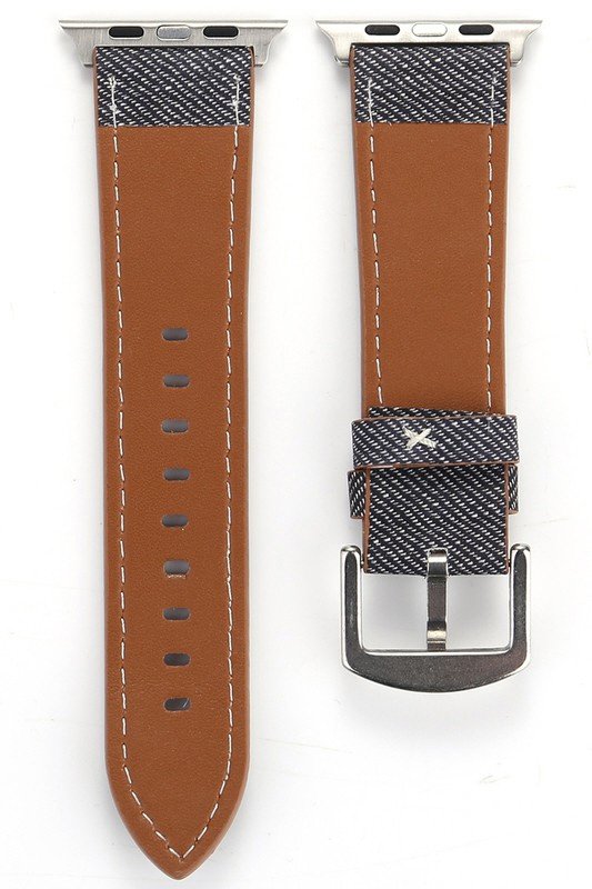 DENIM LEATHER BAND FOR APPLE WATCH