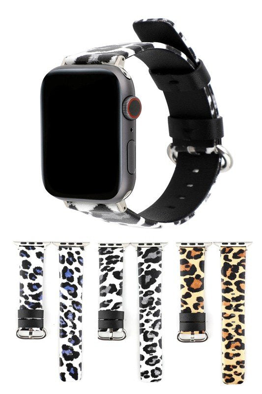 LEOPARD LEATHER BAND FOR APPLE WATCH